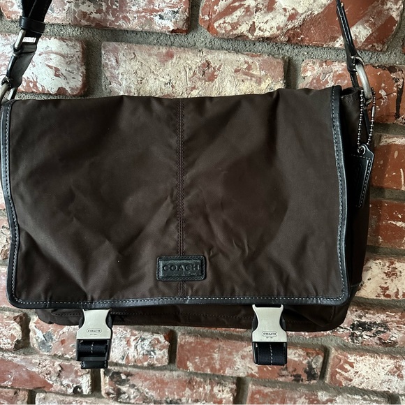 Coach Varick Nylon/ Leather Crossbody Messenger Bag 
 No. F1282-F70680 - Picture 2 of 12